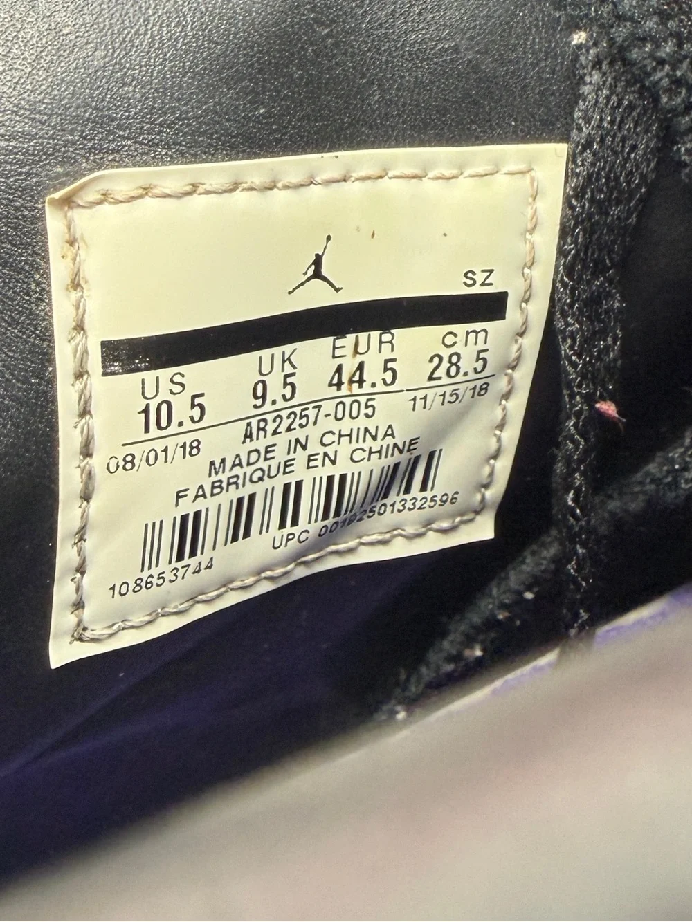 Nike Jordan 6 Retro SP Social Status AR2257-005 Shoes Black Concord- Size 10.5
